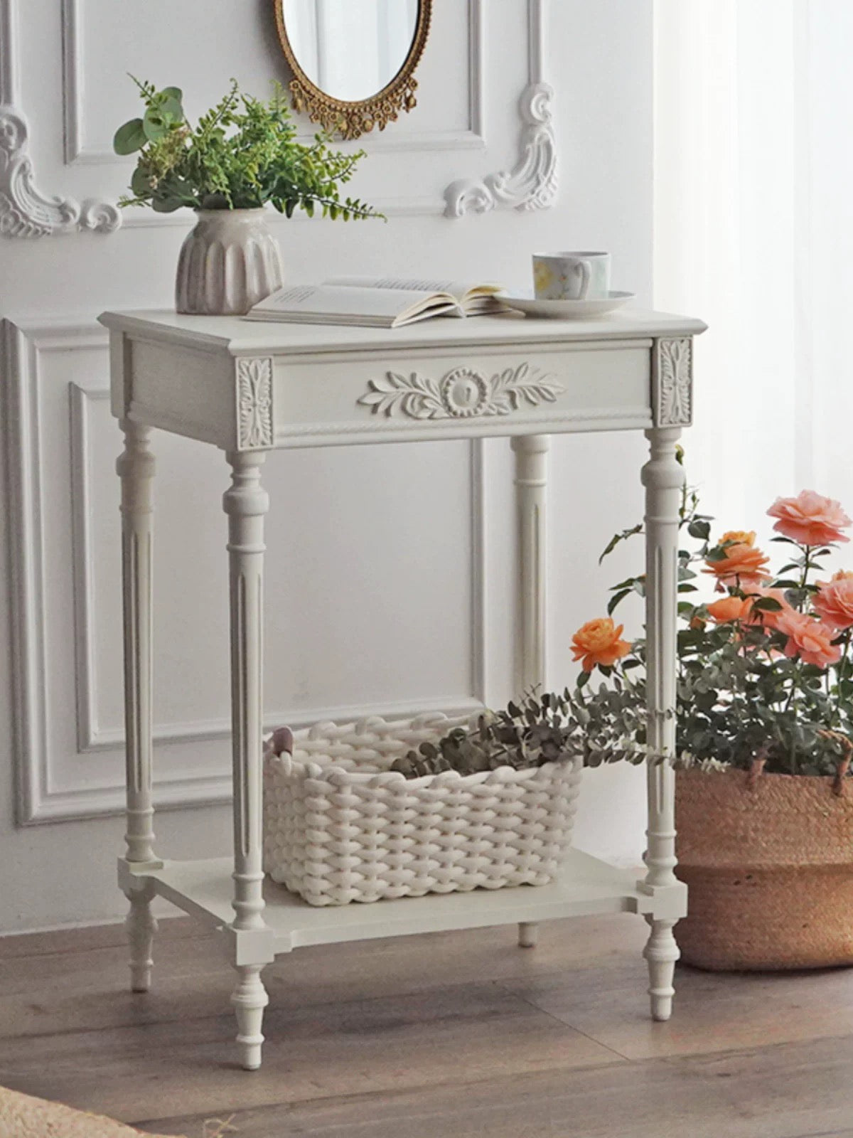 Farmhouse Wooden Side Cabinet