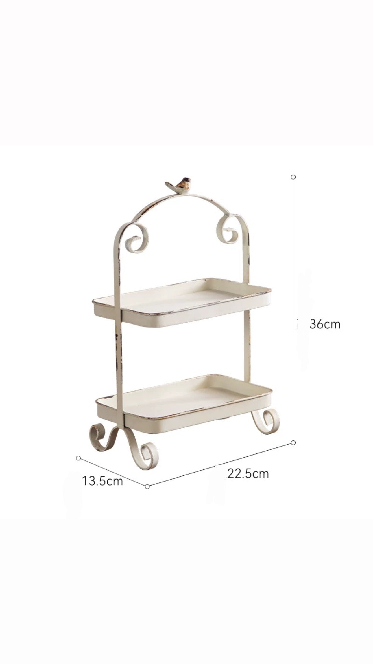 Shabby 2-Tier Table Tray
