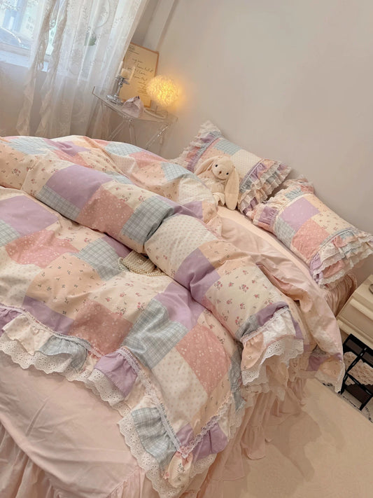 Cotton 4 in 1 patchwork bedset 0610