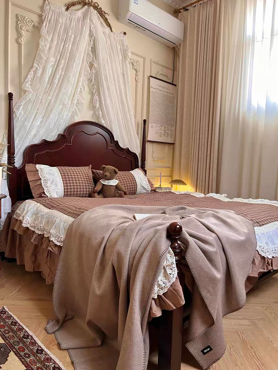 Classic elegance retro lattice bedset