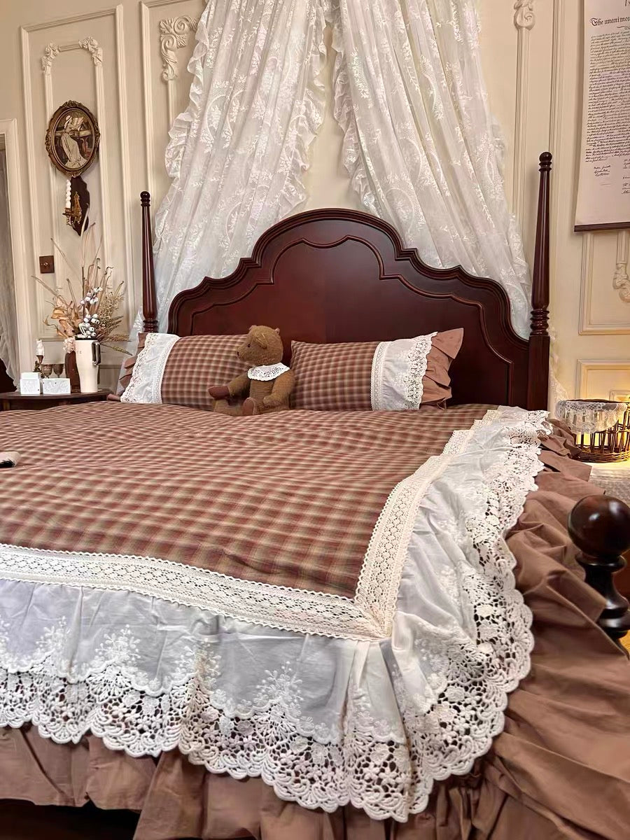 Classic elegance retro lattice bedset
