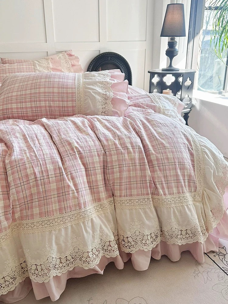 Classic elegance retro lattice bedset