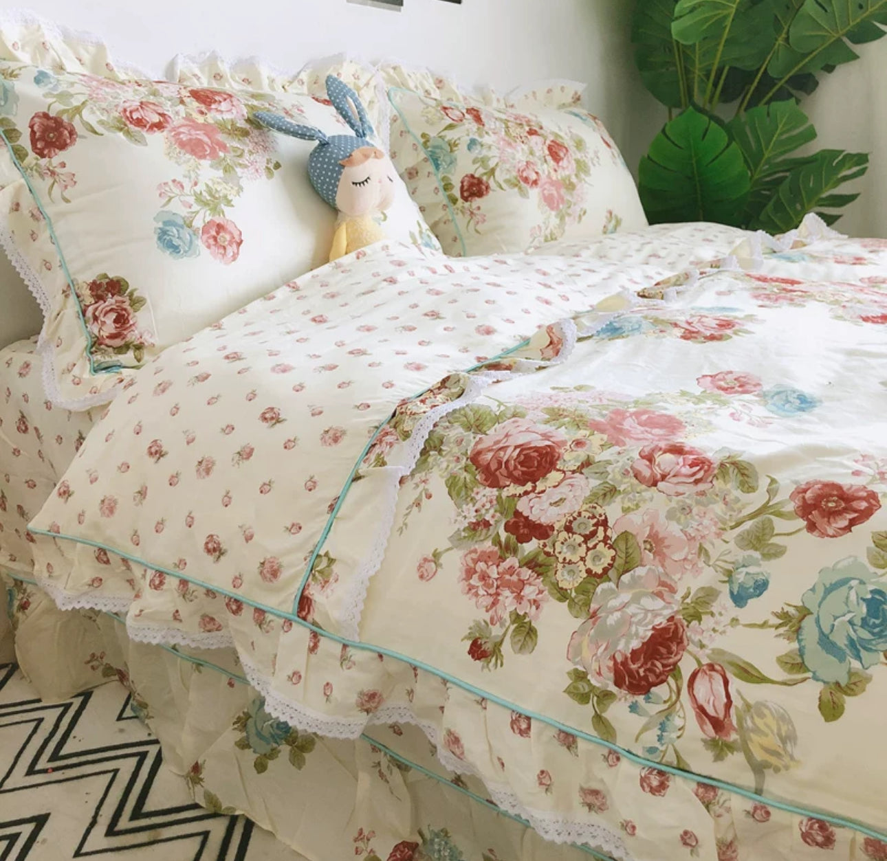 Cotton 4 in 1 bedset - classic blue