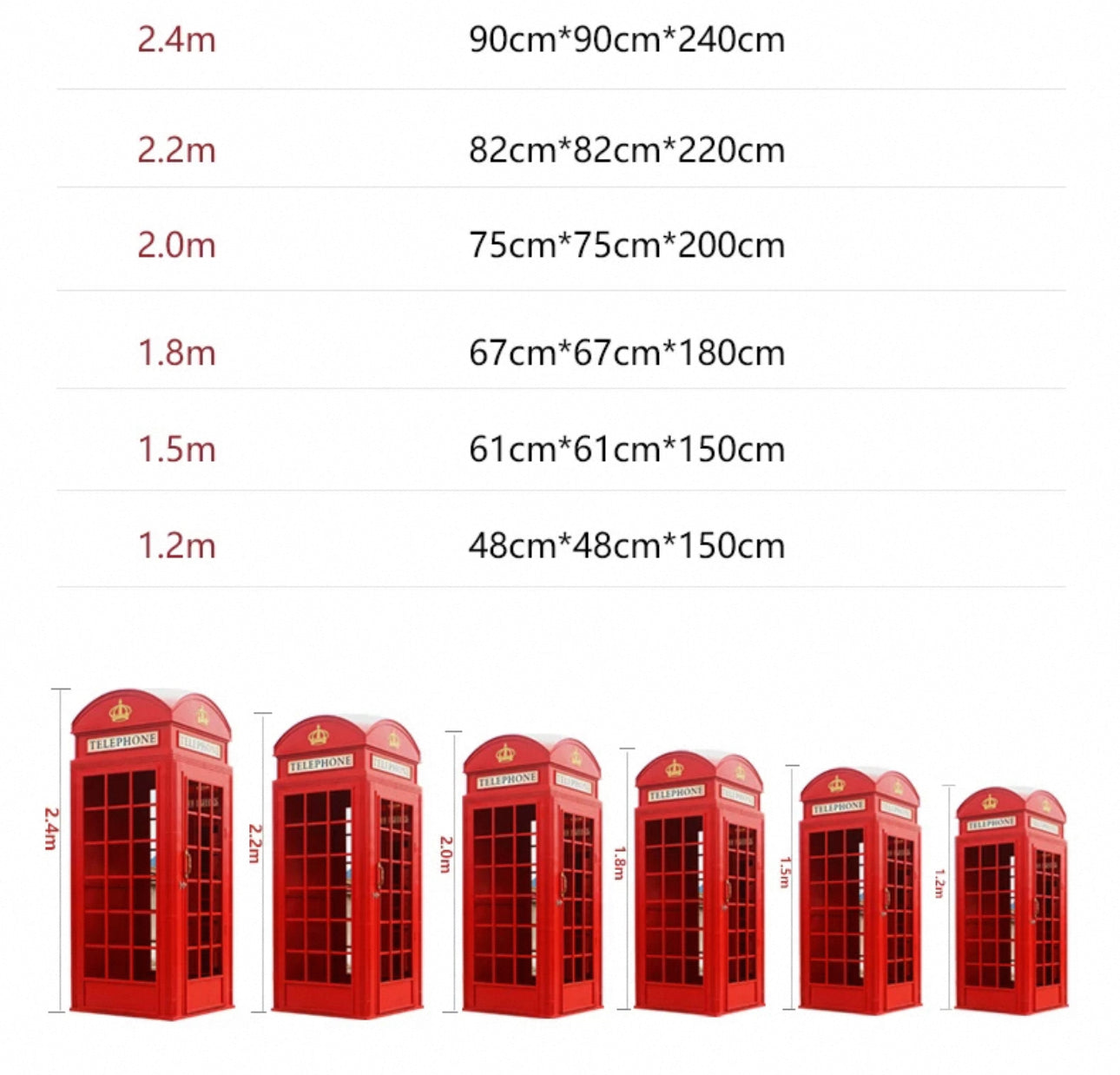 London phone booth cabinet