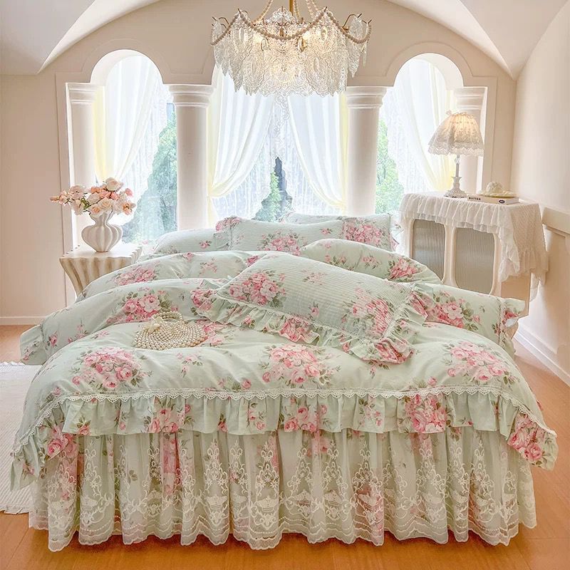 Mint Floral 4 in 1 Bedset 090226