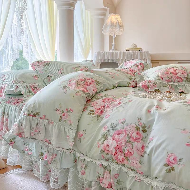 Mint Floral 4 in 1 Bedset 090226