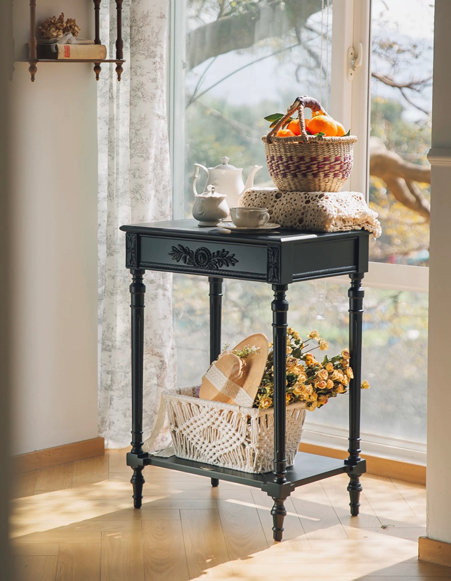 Farmhouse Wooden Side Cabinet