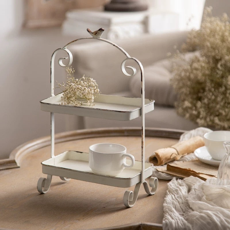 Shabby 2-Tier Table Tray