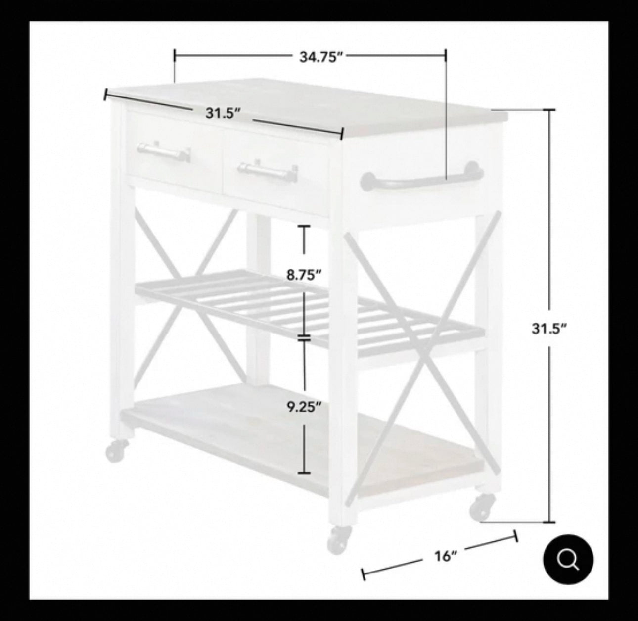Farmhouse Kitchen Trolley