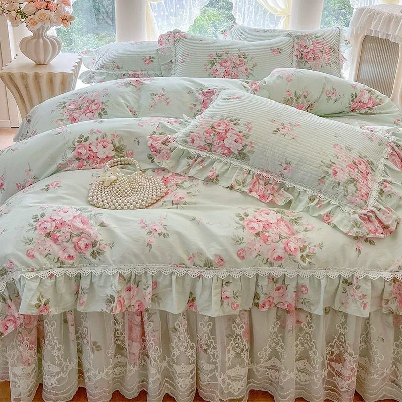 Mint Floral 4 in 1 Bedset 090226