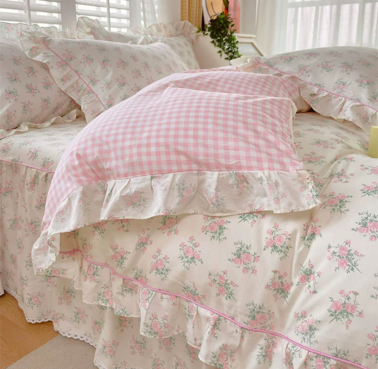 Cotton 4 in 1 bedset - classic pink