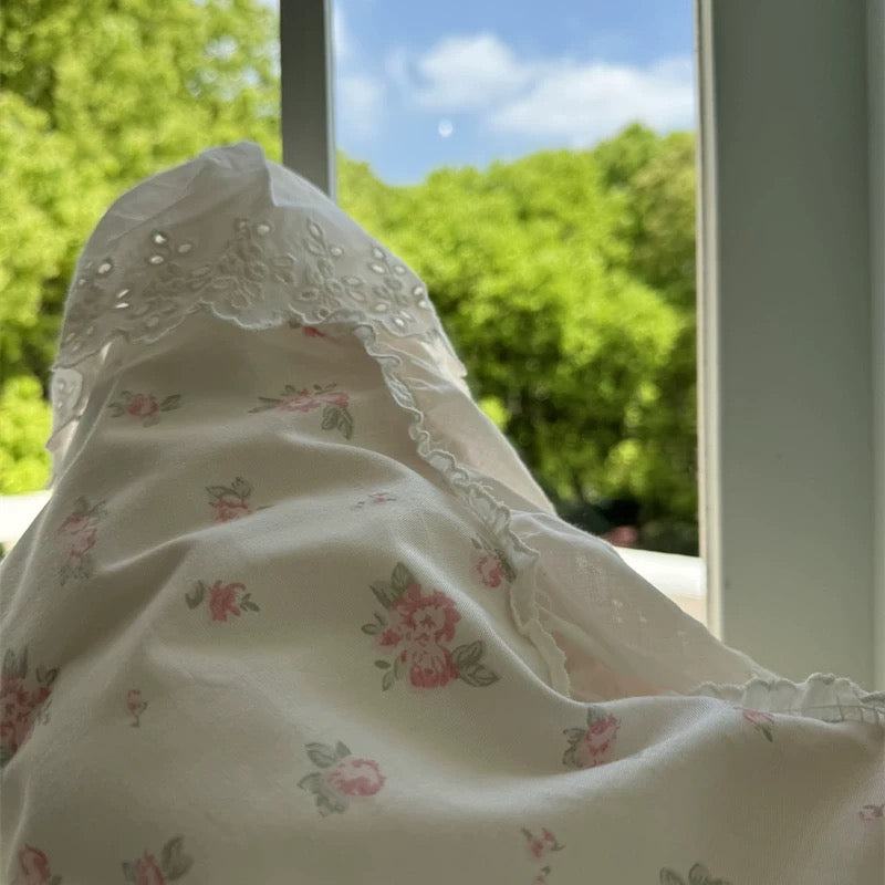 Cotton 4 in 1 bedset - Pink Floral 1