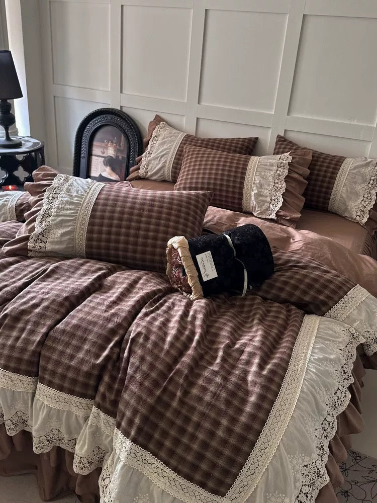 Classic elegance retro lattice bedset