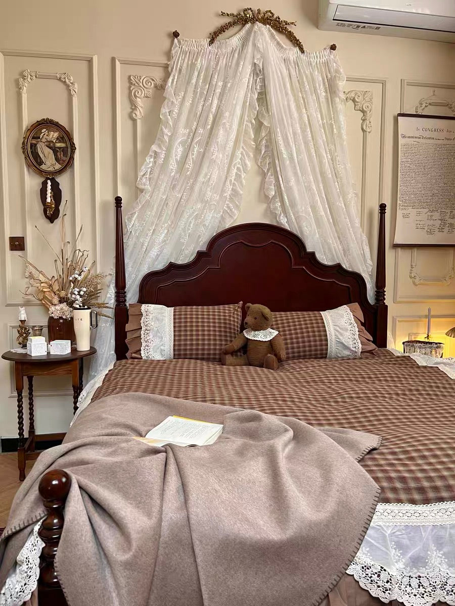 Classic elegance retro lattice bedset