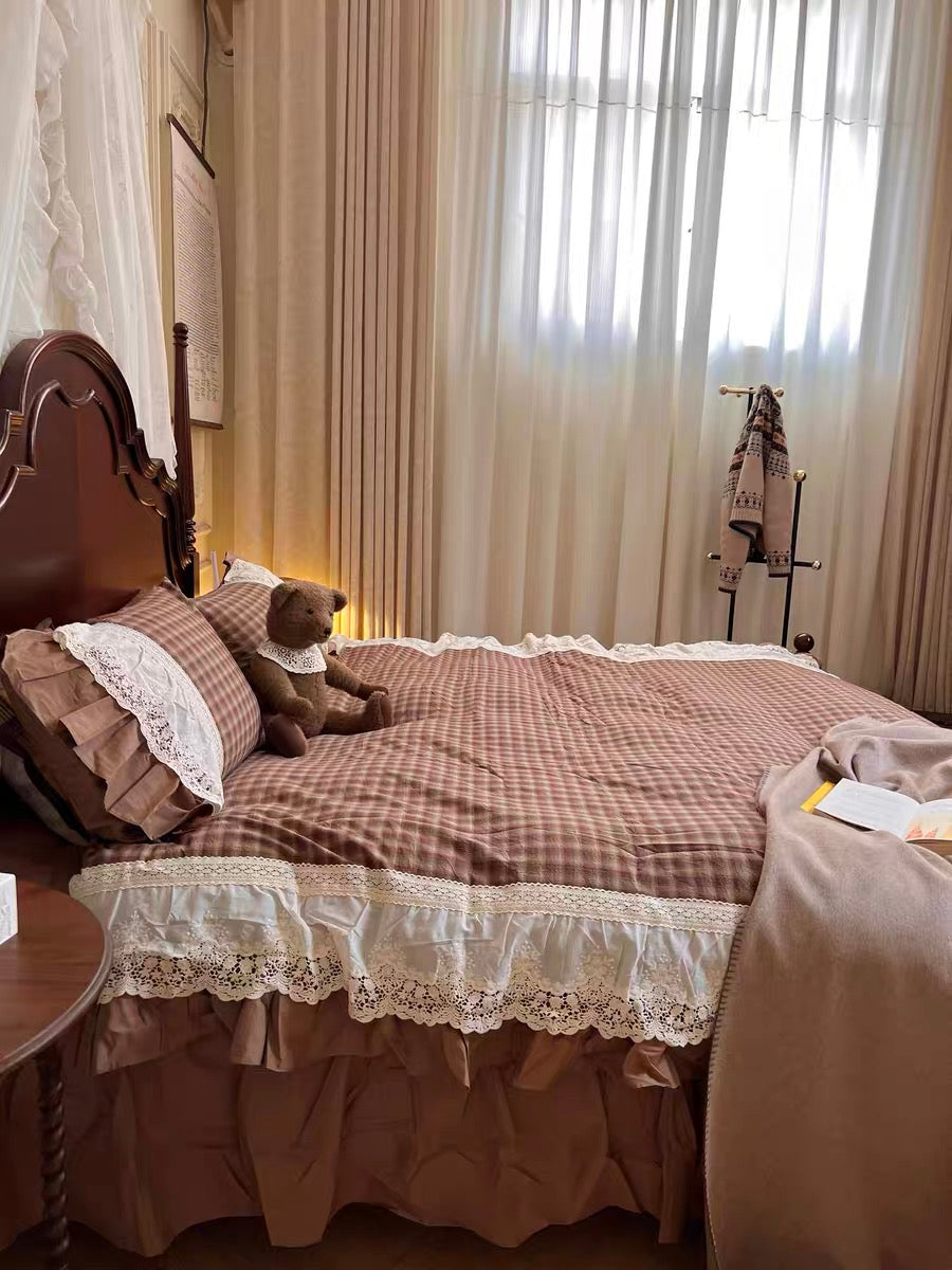 Classic elegance retro lattice bedset