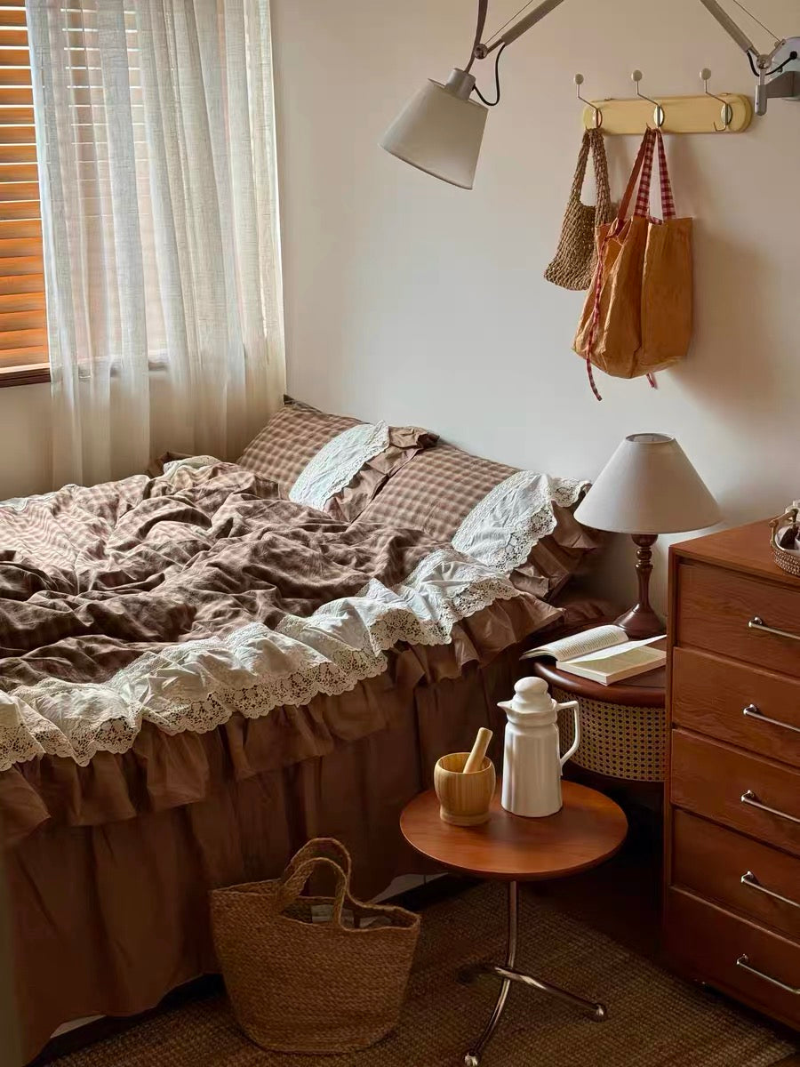 Classic elegance retro lattice bedset