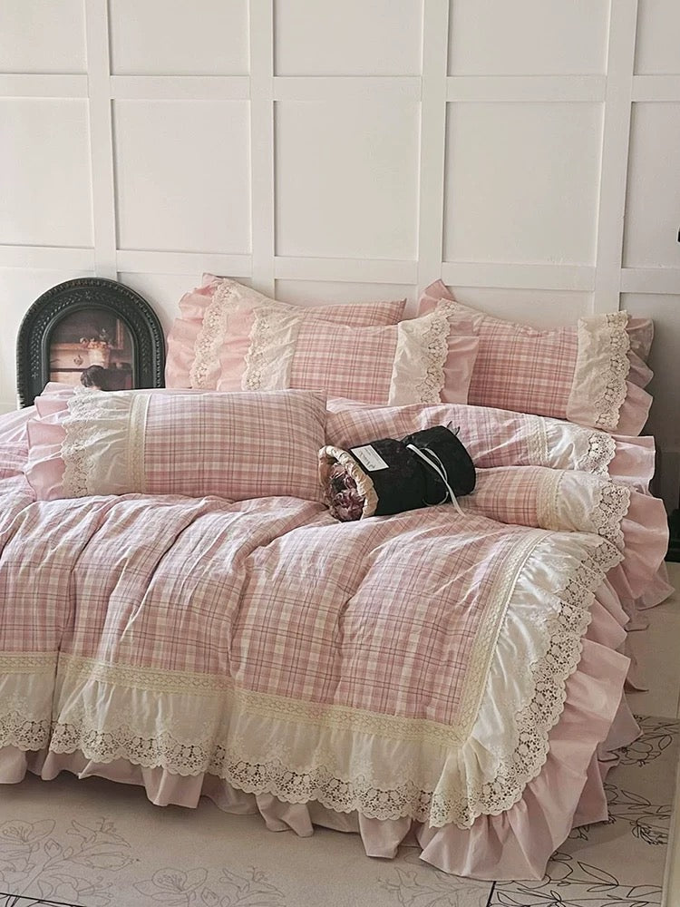 Classic elegance retro lattice bedset