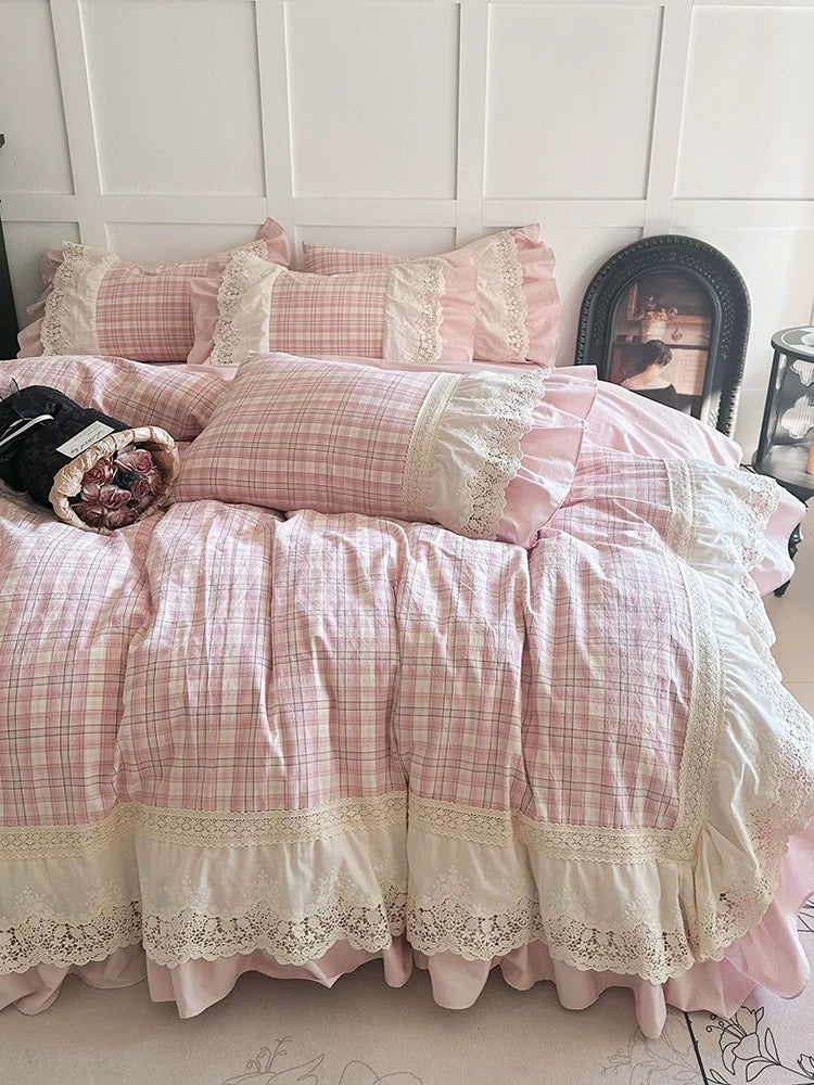 Classic elegance retro lattice bedset