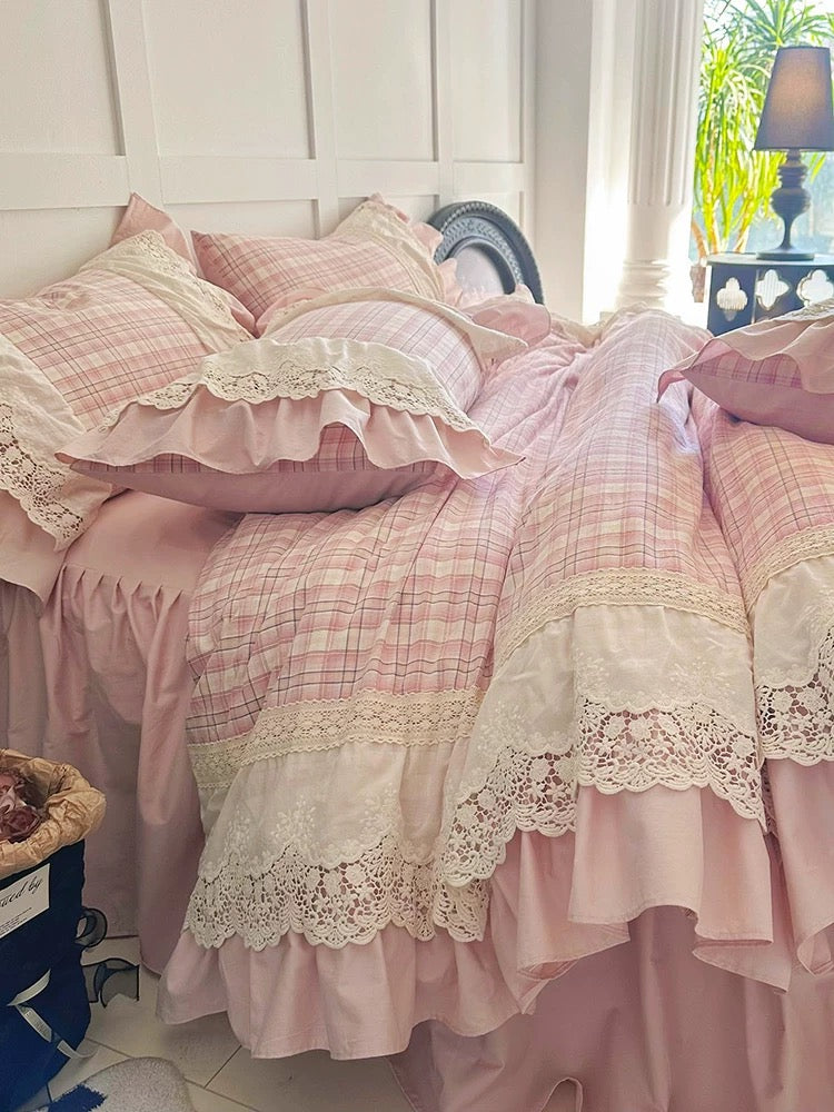 Classic elegance retro lattice bedset